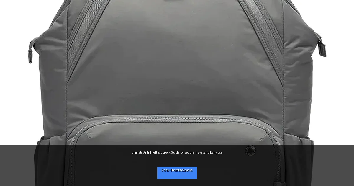 Ultimate Anti Theft Backpack Guide for Secure Travel and Daily Use