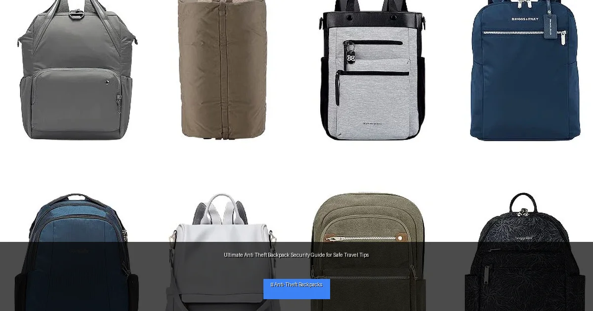 Ultimate Anti Theft Backpack Security Guide for Safe Travel Tips