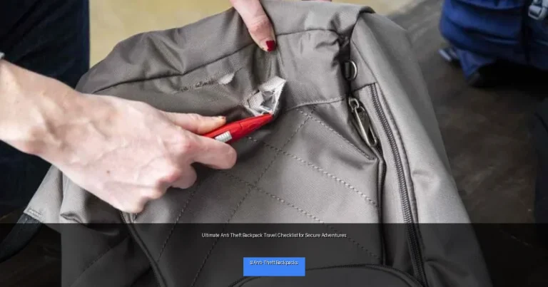 Ultimate Anti Theft Backpack Travel Checklist for Secure Adventures