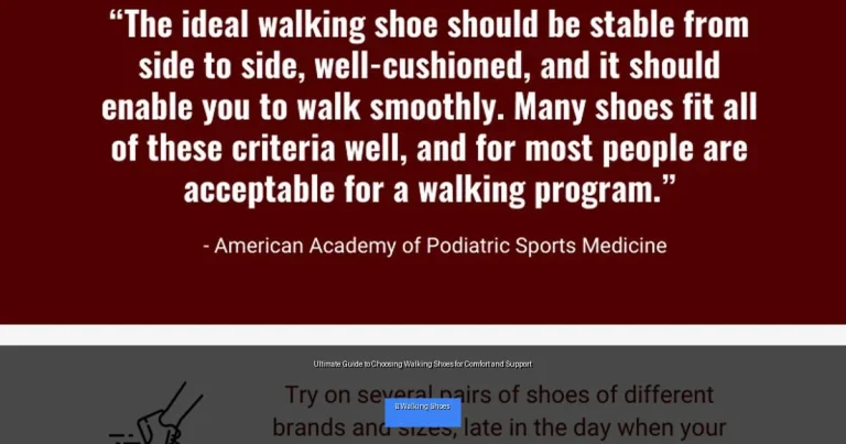 Ultimate Guide to Choosing Walking Shoes for Comfort and Support