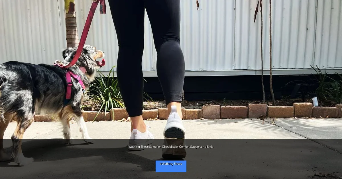 Walking Shoes Selection Checklist for Comfort Support and Style