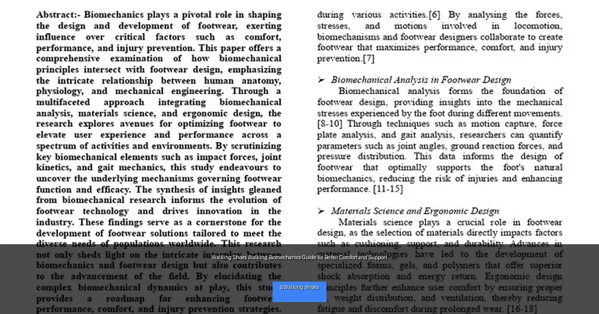 Walking Shoes Walking Biomechanics Guide for Better Comfort and Support