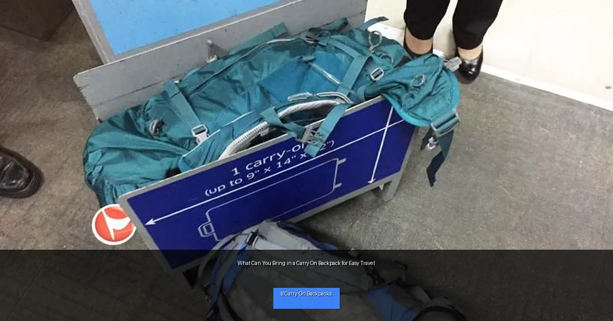What Can You Bring in a Carry On Backpack for Easy Travel