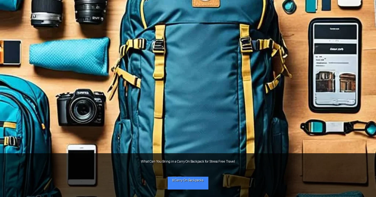What Can You Bring in a Carry On Backpack for Stress Free Travel