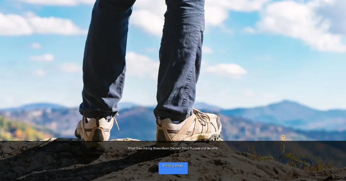 What Does Hiking Shoes Mean Discover Their Purpose and Benefits