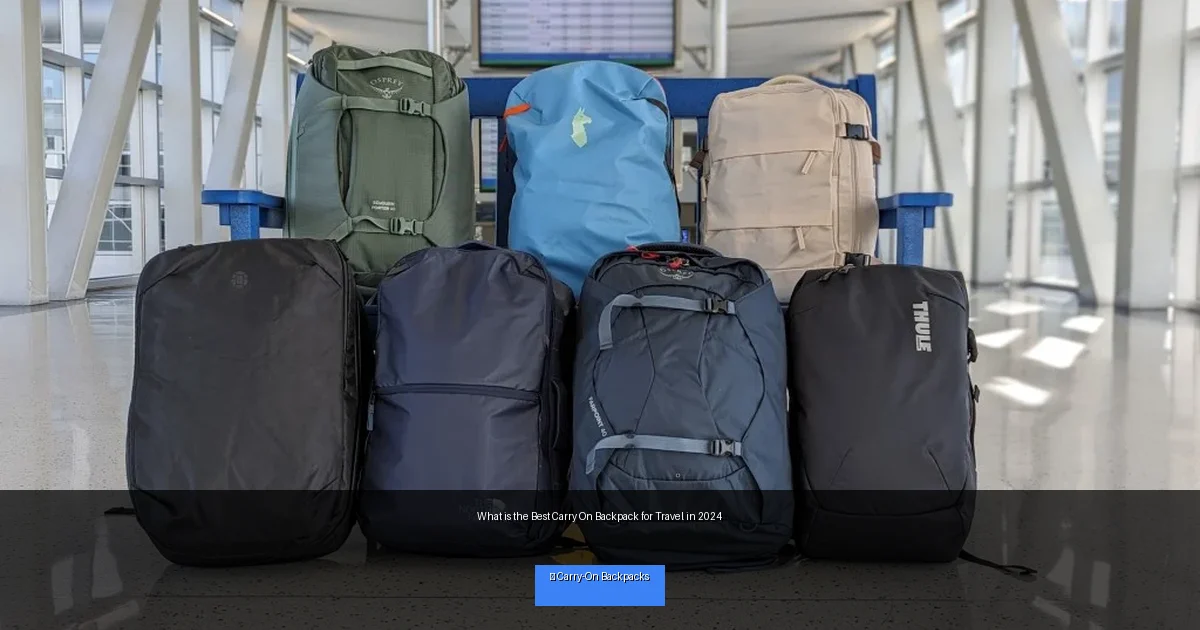 What is the Best Carry On Backpack for Travel in 2024