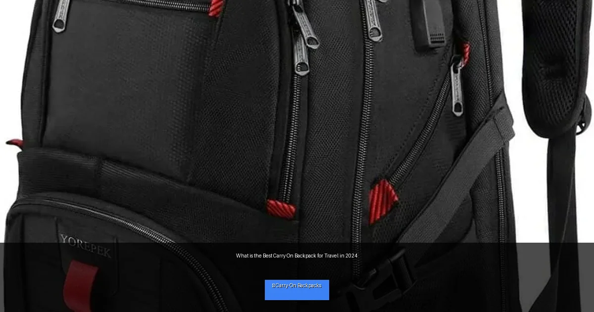 What is the Best Carry On Backpack for Travel in 2024