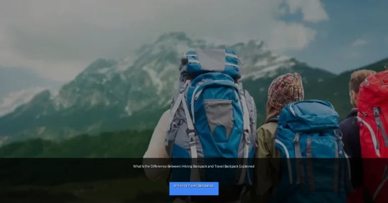 What Is the Difference Between Hiking Backpack and Travel Backpack Explained