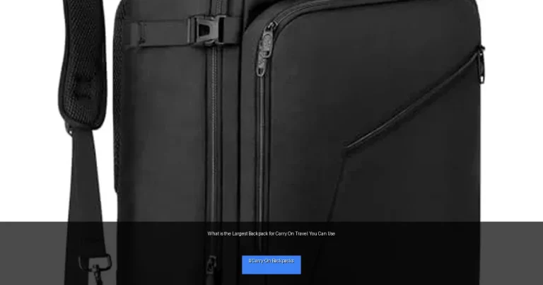 What is the Largest Backpack for Carry On Travel You Can Use