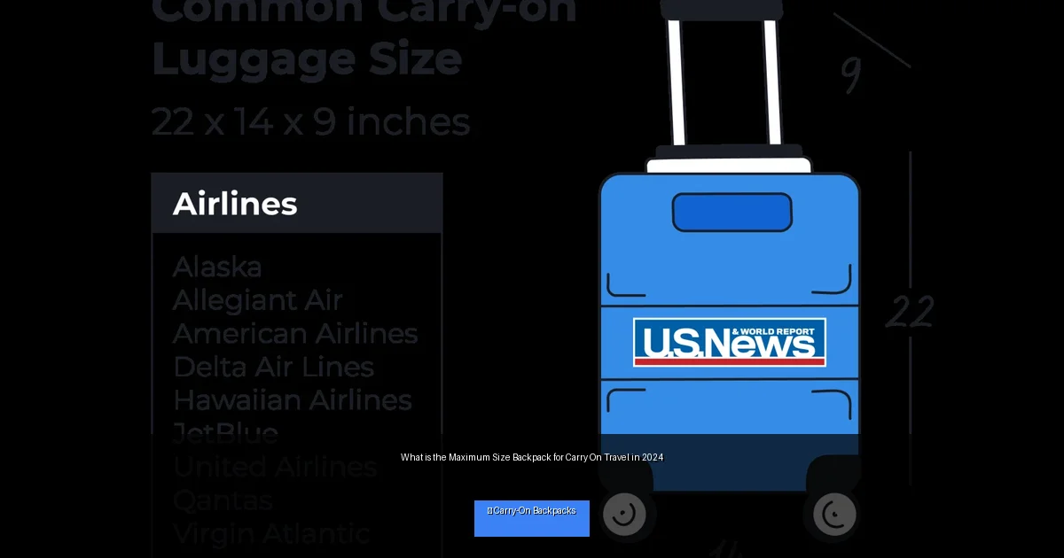 What is the Maximum Size Backpack for Carry On Travel in 2024