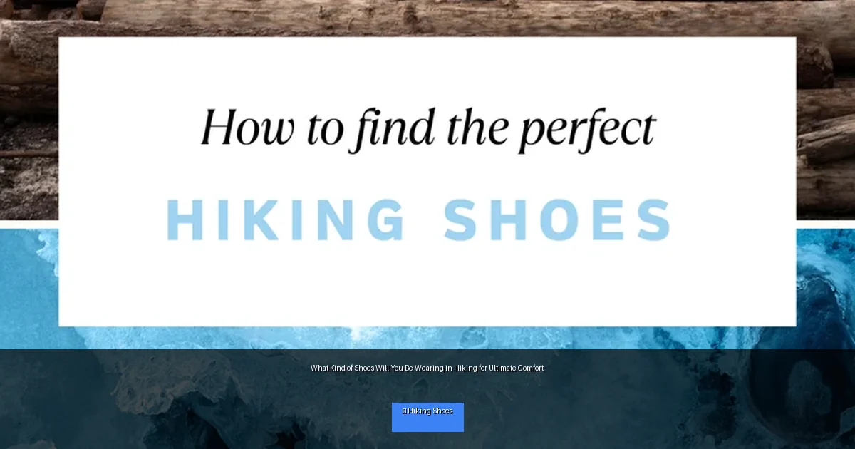 What Kind of Shoes Will You Be Wearing in Hiking for Ultimate Comfort