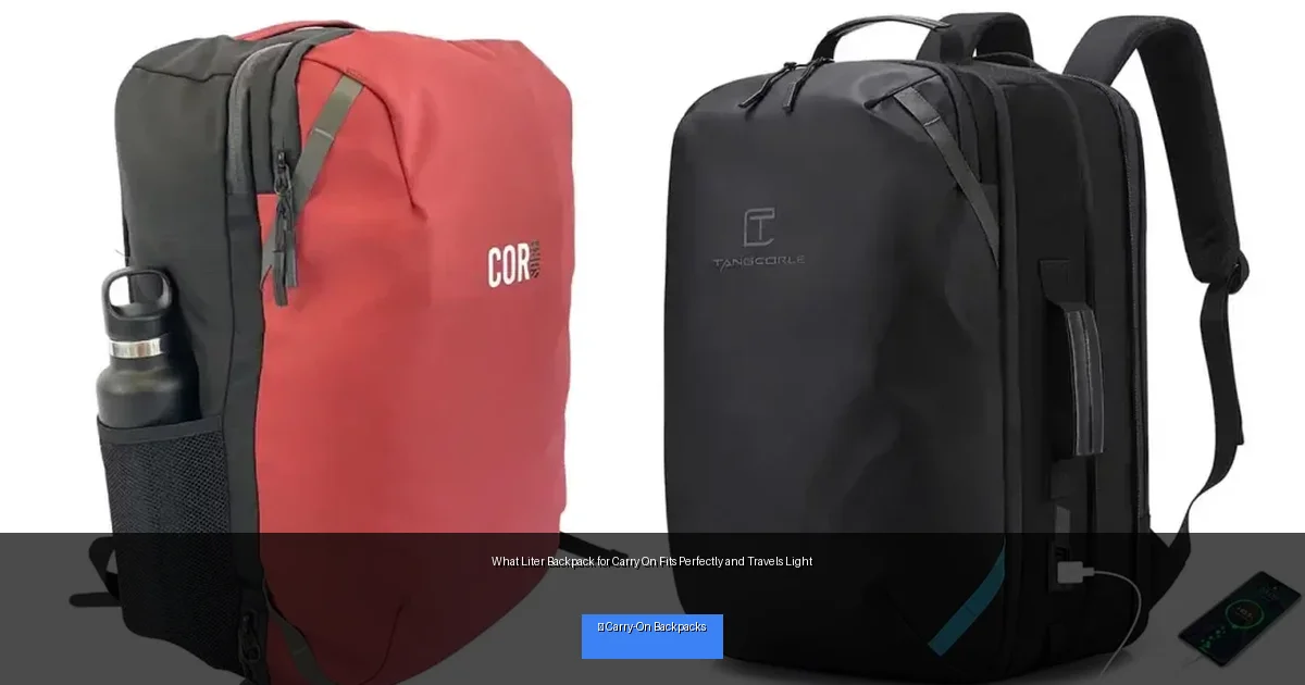 What Liter Backpack for Carry On Fits Perfectly and Travels Light