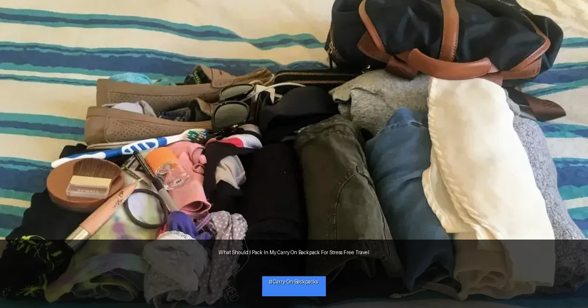 What Should I Pack In My Carry On Backpack For Stress Free Travel