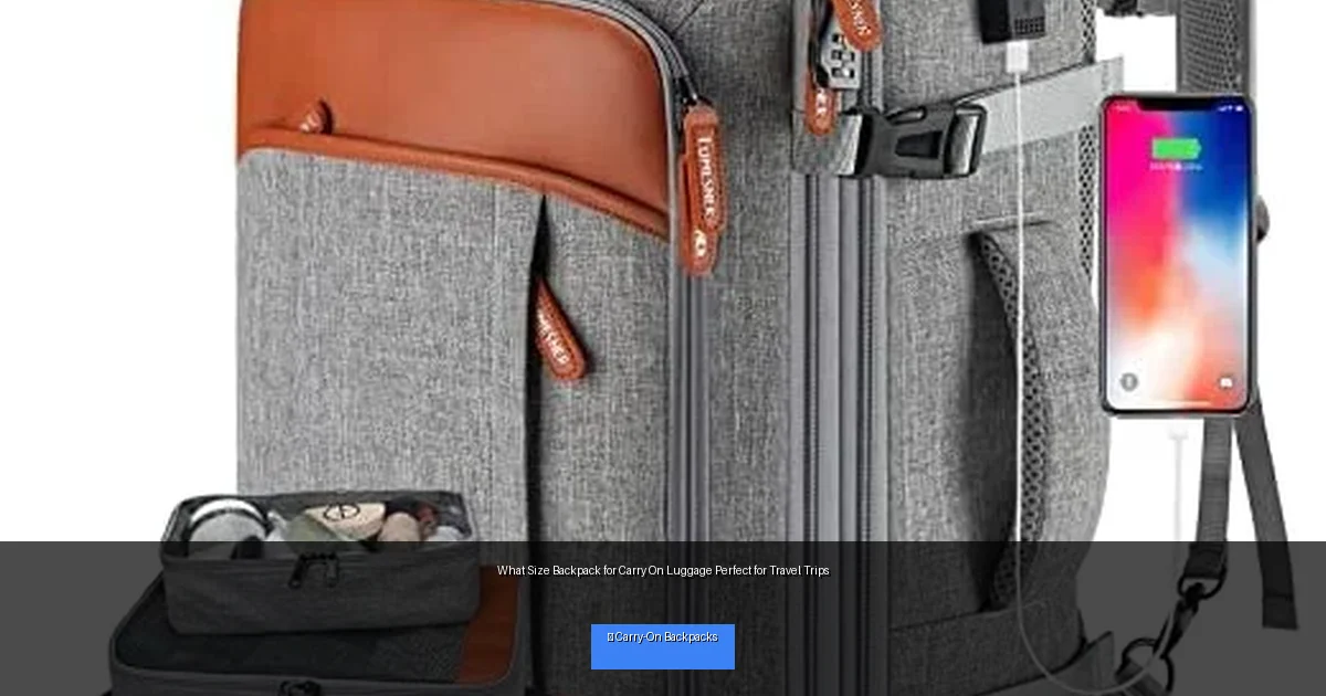 What Size Backpack for Carry On Luggage Perfect for Travel Trips