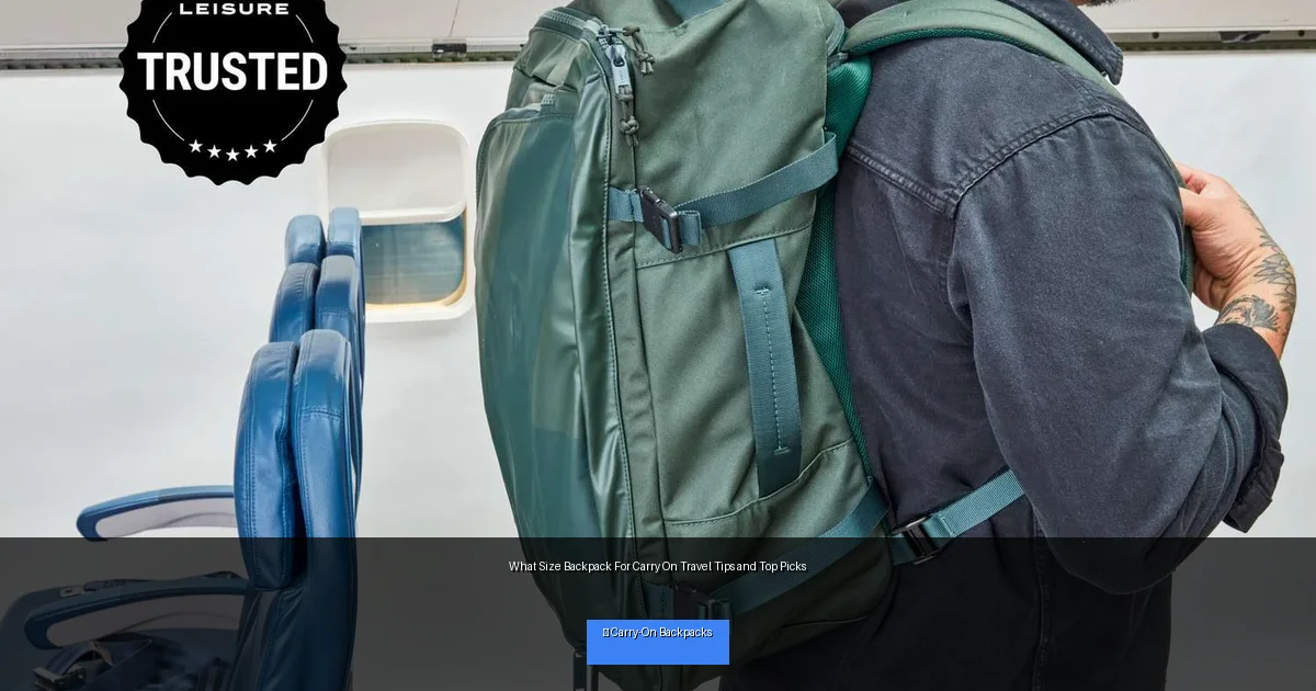 What Size Backpack For Carry On Travel Tips and Top Picks