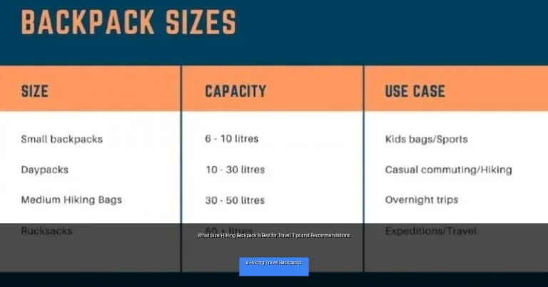 What Size Hiking Backpack Is Best for Travel Tips and Recommendations
