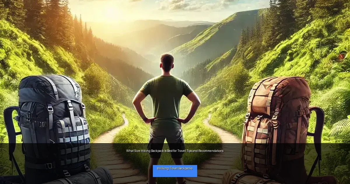 What Size Hiking Backpack Is Best for Travel Tips and Recommendations