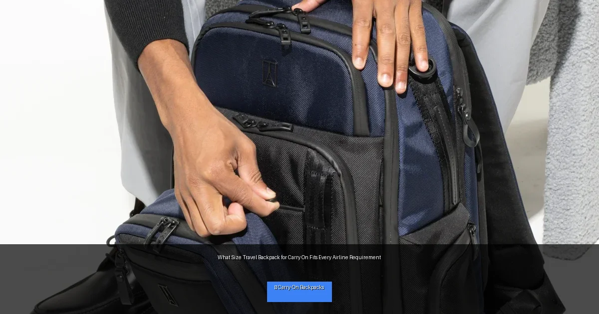 What Size Travel Backpack for Carry On Fits Every Airline Requirement