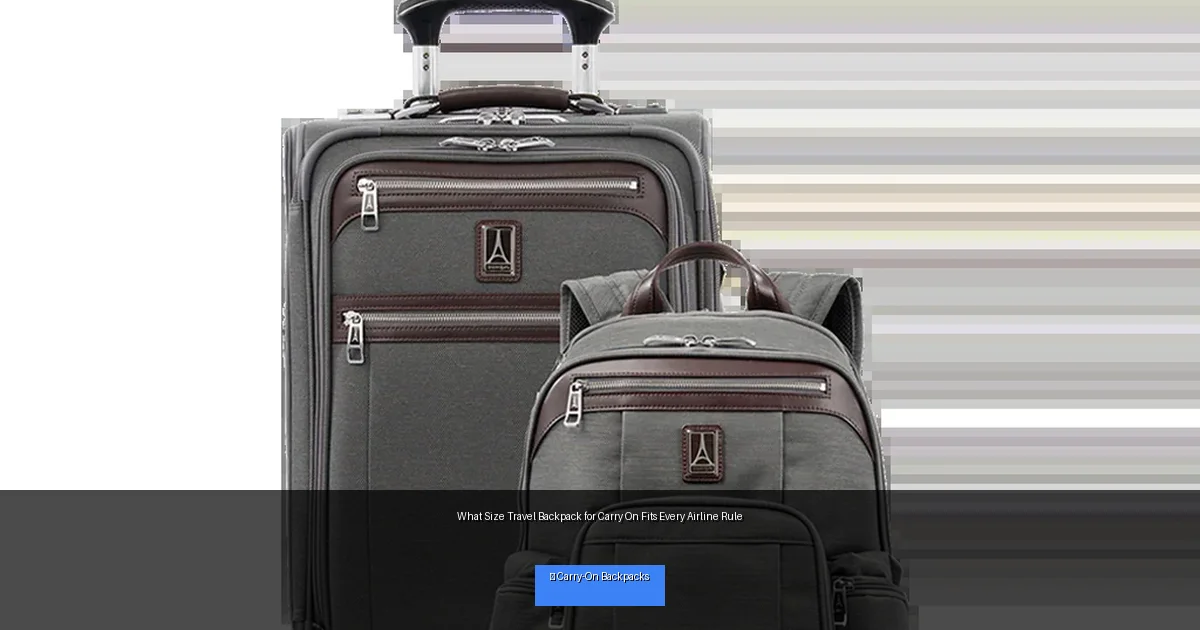 What Size Travel Backpack for Carry On Fits Every Airline Rule