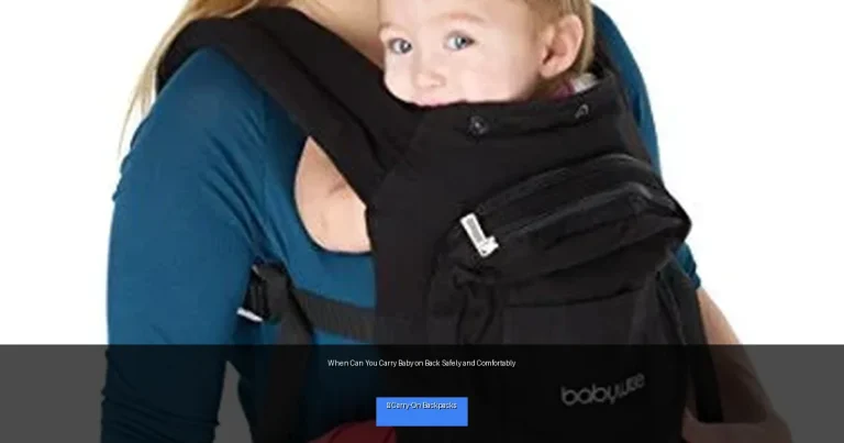 When Can You Carry Baby on Back Safely and Comfortably