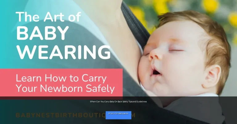 When Can You Carry Baby On Back Safely Tips and Guidelines