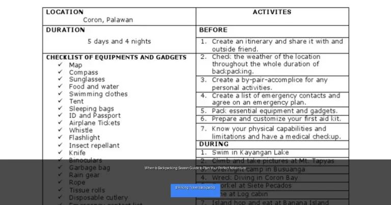 When Is Backpacking Season Guide to Plan Your Perfect Adventure