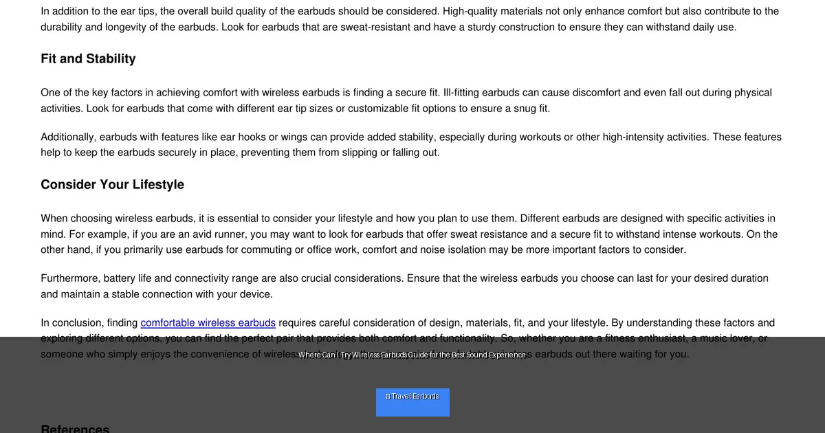 Where Can I Try Wireless Earbuds Guide for the Best Sound Experience