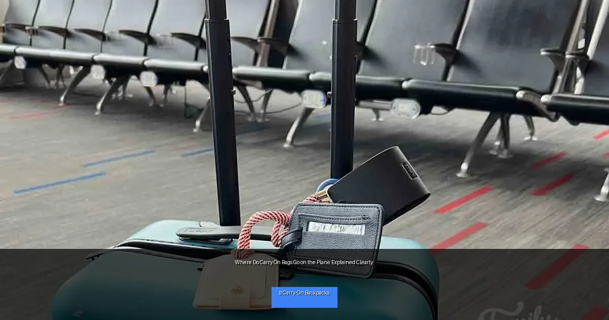 Where Do Carry On Bags Go on the Plane Explained Clearly