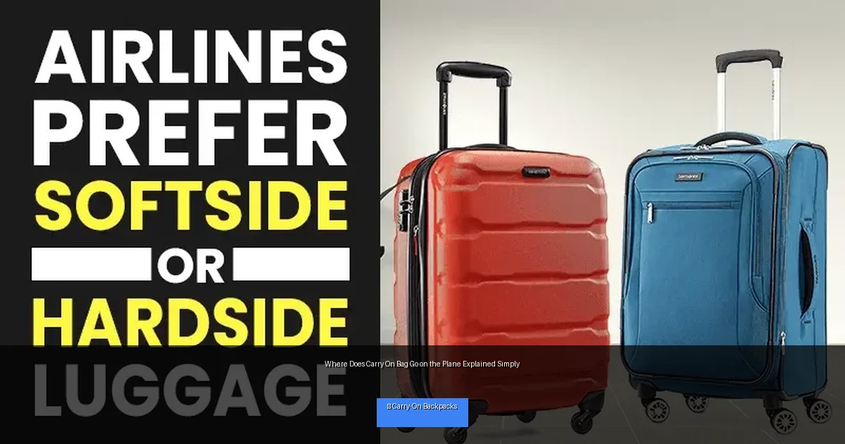 Where Does Carry On Bag Go on the Plane Explained Simply