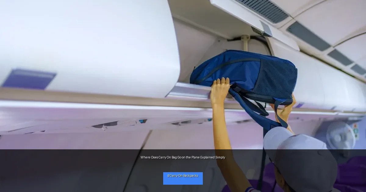 Where Does Carry On Bag Go on the Plane Explained Simply