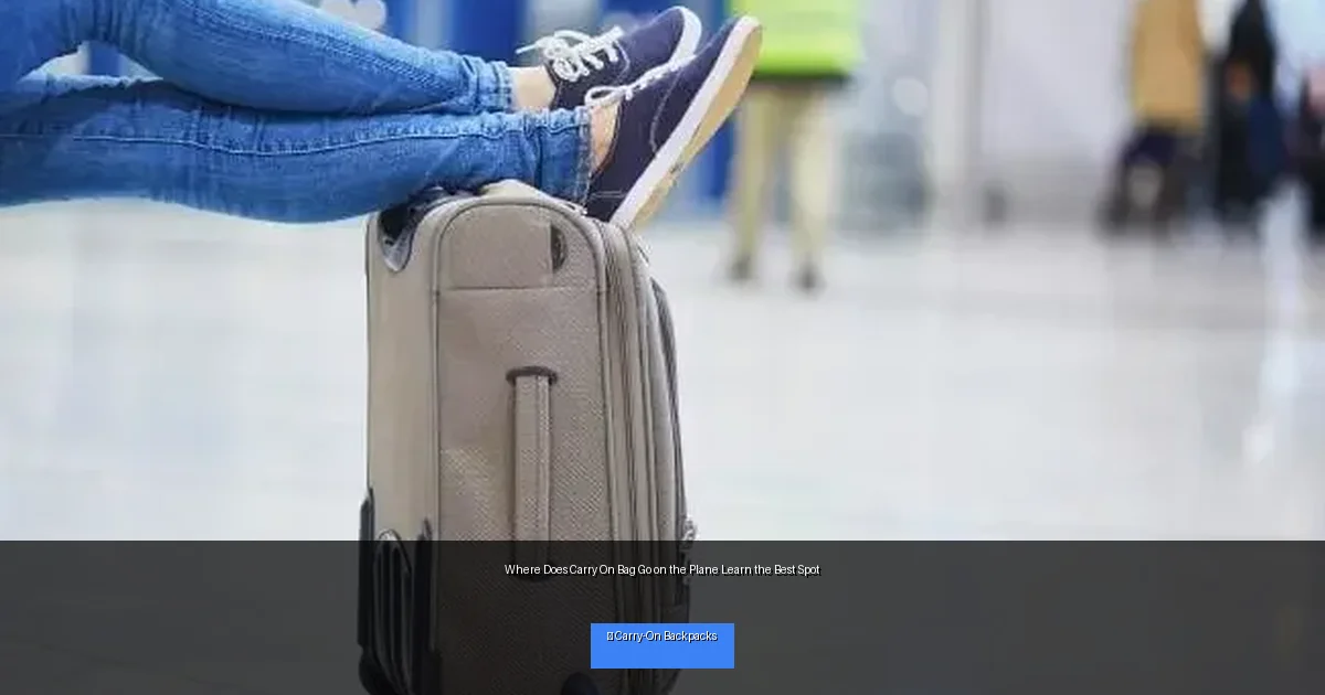 Where Does Carry On Bag Go on the Plane Learn the Best Spot