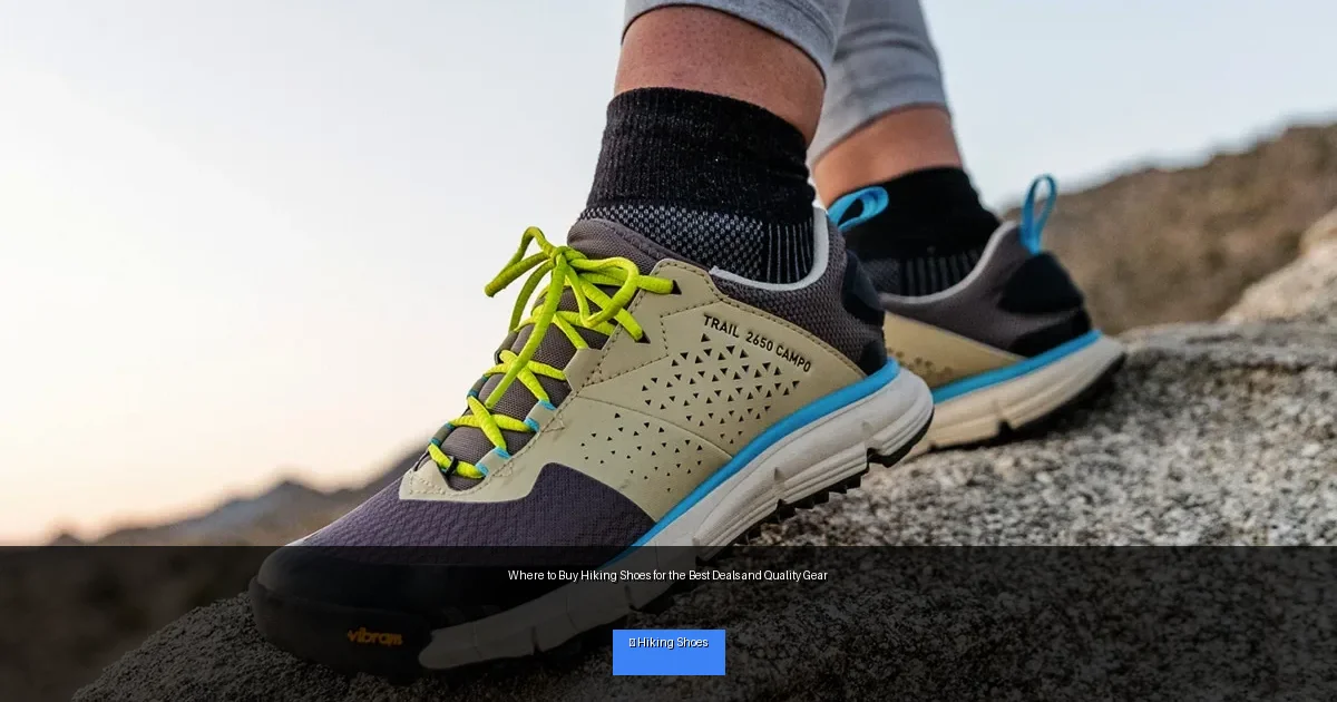 Where to Buy Hiking Shoes for the Best Deals and Quality Gear