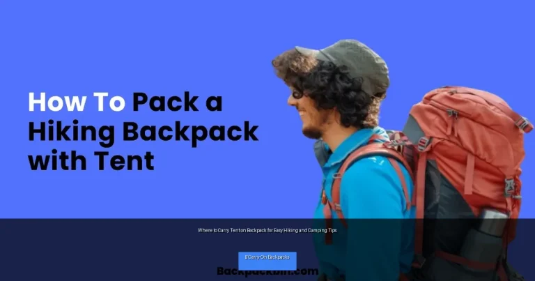 Where to Carry Tent on Backpack for Easy Hiking and Camping Tips