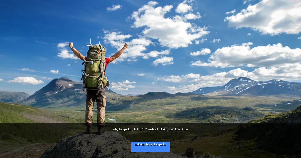 Why Backpacking Is Fun for Travelers Exploring New Adventures
