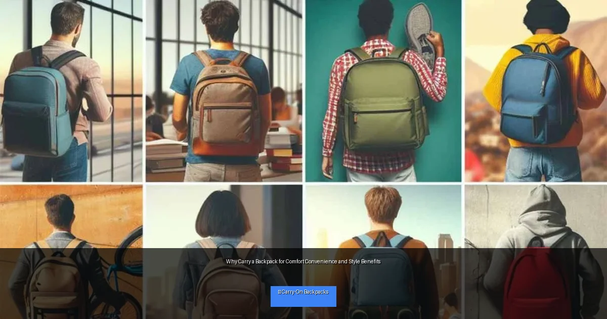 Why Carry a Backpack for Comfort Convenience and Style Benefits