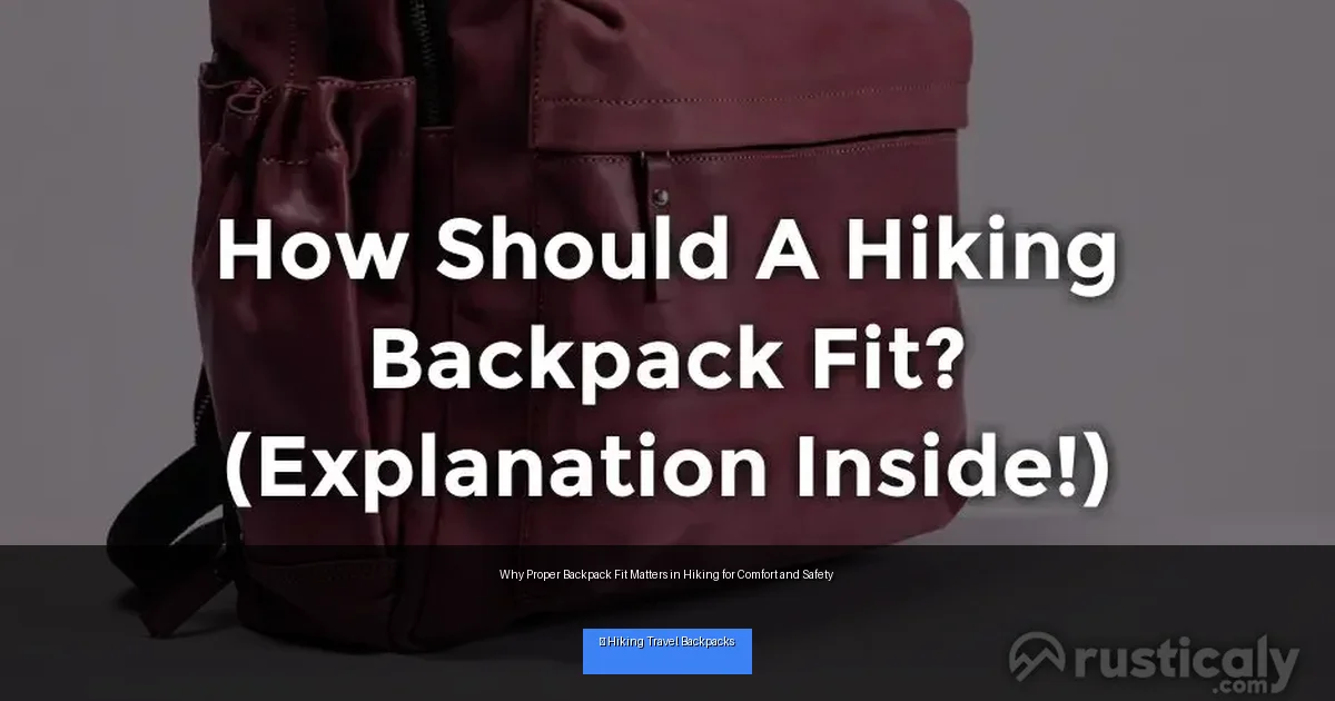 Why Proper Backpack Fit Matters in Hiking for Comfort and Safety