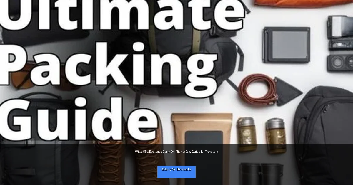 Will a 55L Backpack Carry On Flights Easy Guide for Travelers