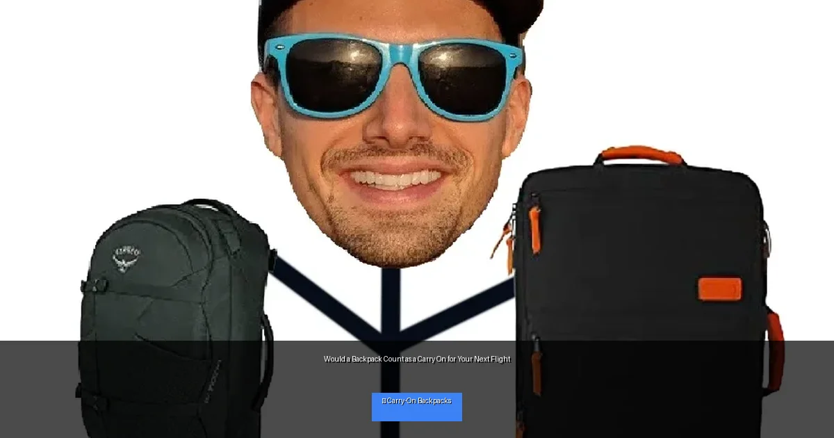 Would a Backpack Count as a Carry On for Your Next Flight