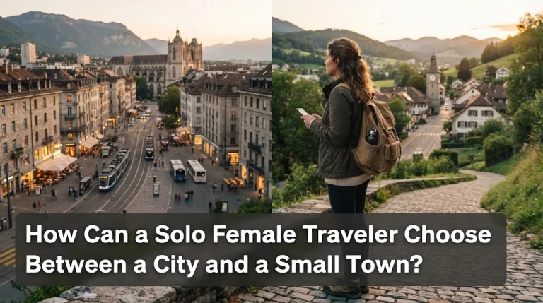 How Can a Solo Female Traveler Choose Between a City and a Small Town