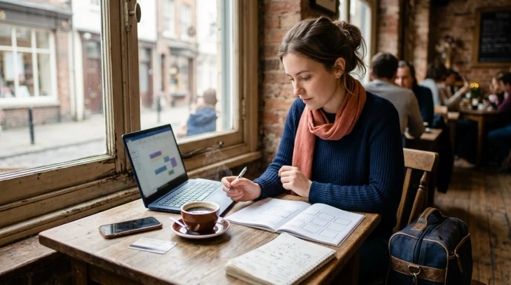 Woman comparing 2-day, 3-day, 4–5-day and 7-day first solo trip options