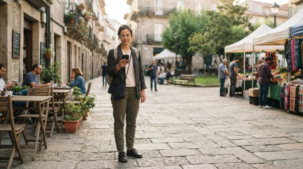 Solo female traveler balancing one main activity with flexible sightseeing during her daily itinerary