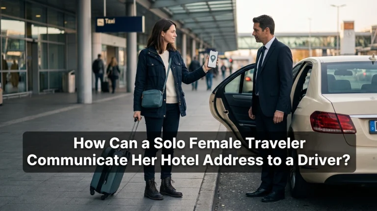 How Can a Solo Female Traveler Communicate Her Hotel Address to a Driver