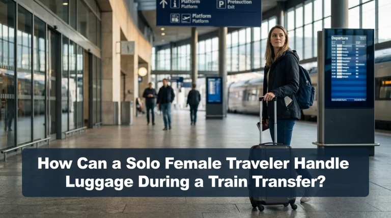 How Can a Solo Female Traveler Handle Luggage During a Train Transfer