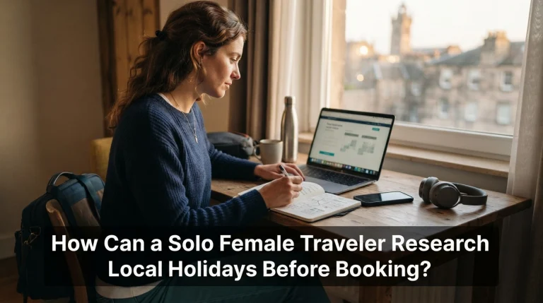 How Can a Solo Female Traveler Research Local Holidays Before Booking