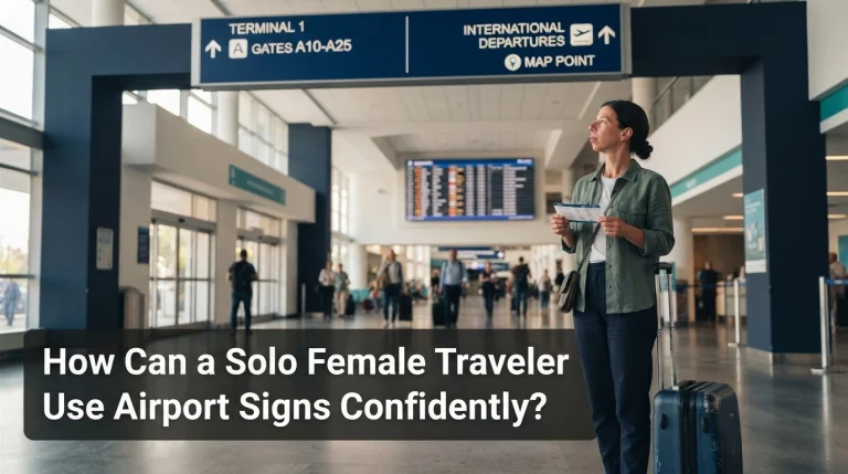 How Can a Solo Female Traveler Use Airport Signs Confidently