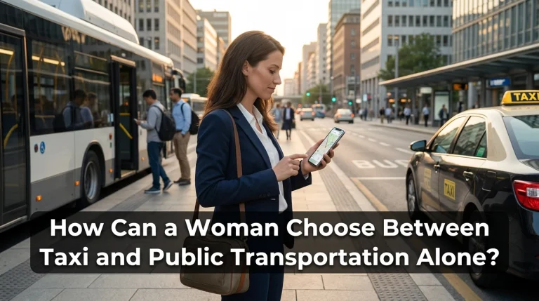 How Can a Woman Choose Between Taxi and Public Transportation Alone