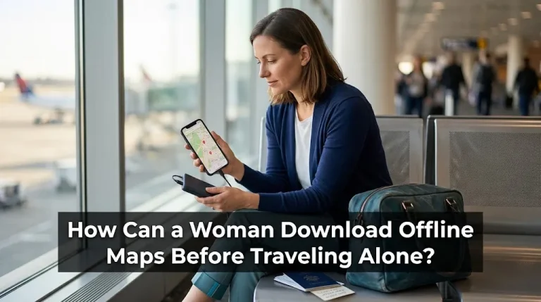 How Can a Woman Download Offline Maps Before Traveling Alone