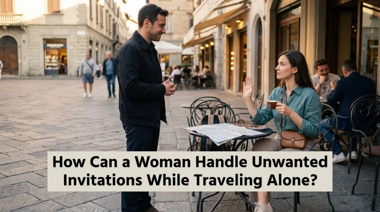 How Can a Woman Handle Unwanted Invitations While Traveling Alone