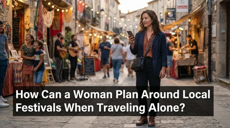 How Can a Woman Plan Around Local Festivals When Traveling Alone