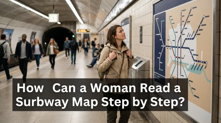 How Can a Woman Read a Subway Map While Traveling Alone